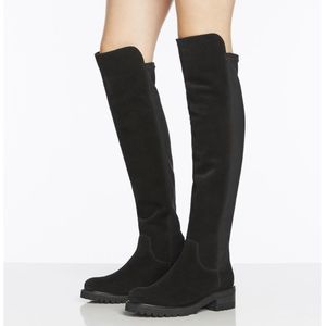 La CANADIENNE Black Over the Knee Catey Boots Suede & Stretch Panel Women's5.5